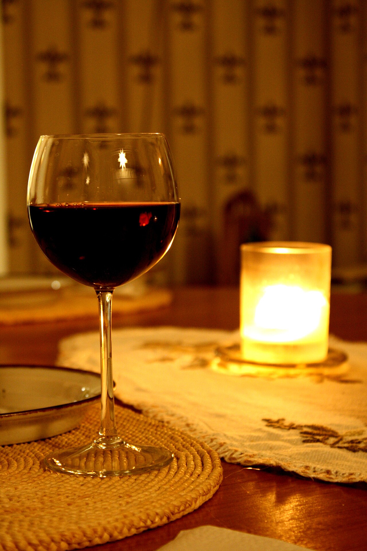 Candlelit table